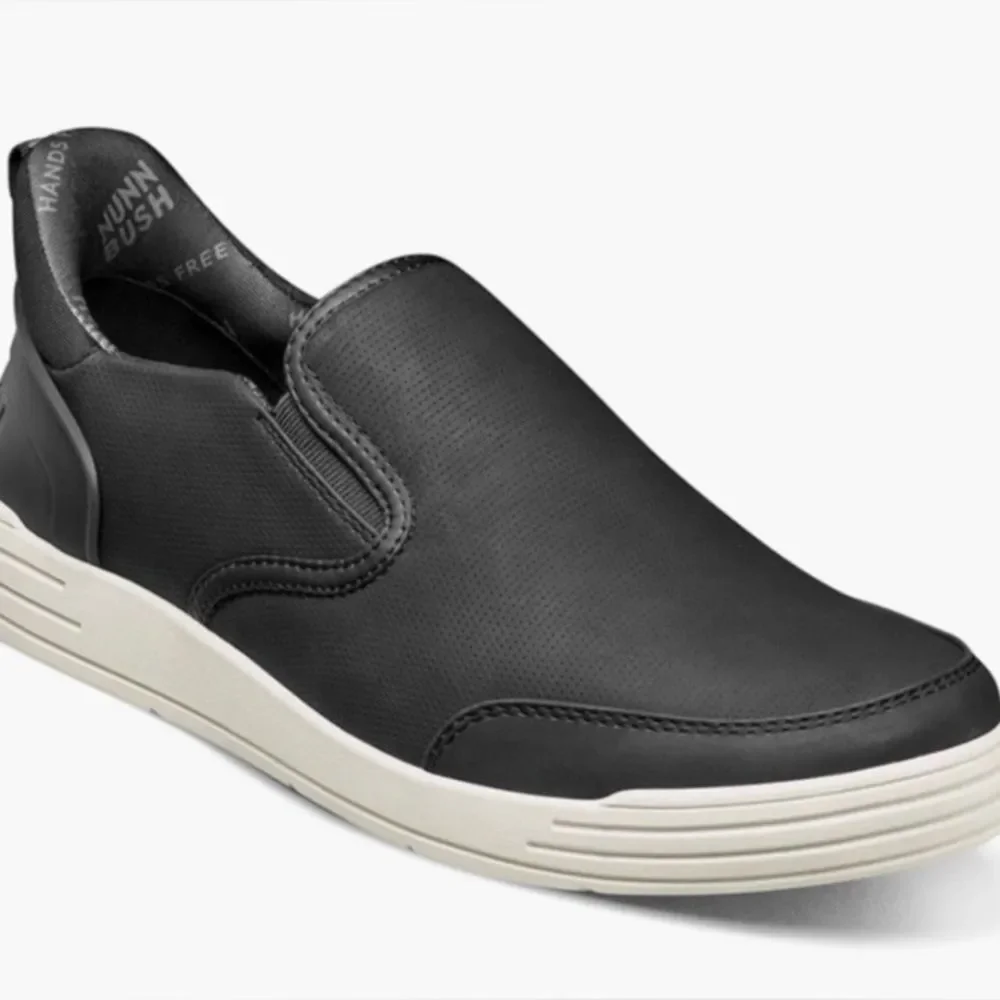 Nunn Bush Men's Black Slip-On Shoes